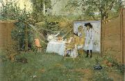 William Merritt Chase The Open-Air Breakfast France oil painting artist